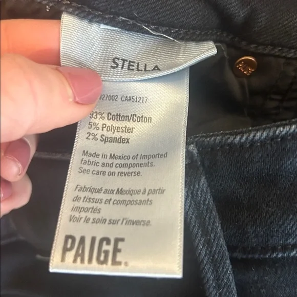 PAIGE Stella straight jean in black overdye size 29 - Picture 7 of 9